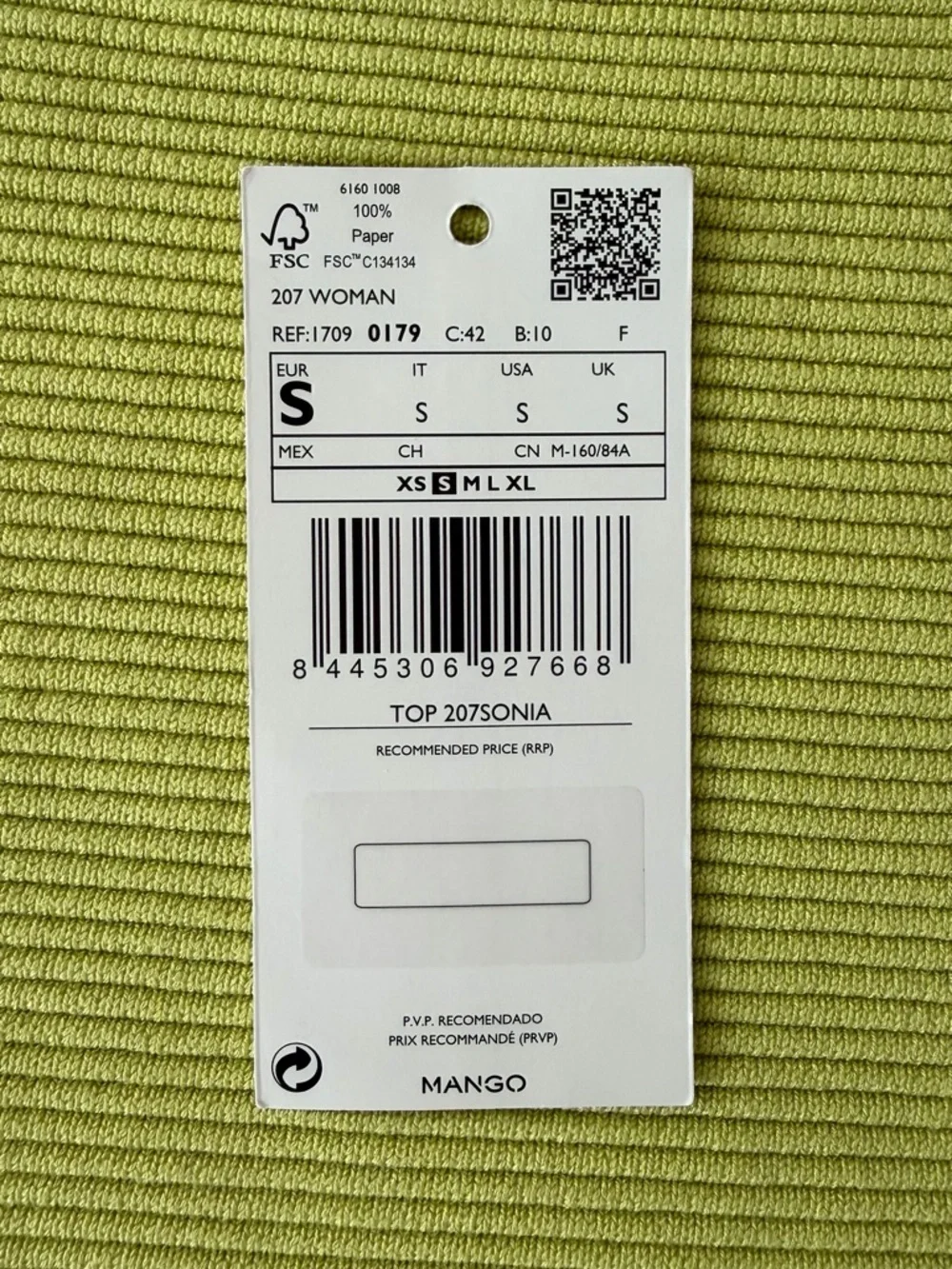 Mango Ribbed Crop Top - Picture 9 of 12